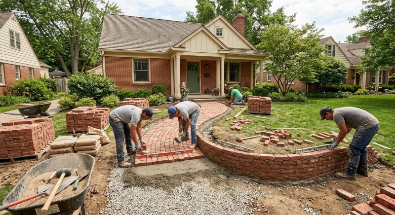 Brick Landscaping Installation in Boston, MA
